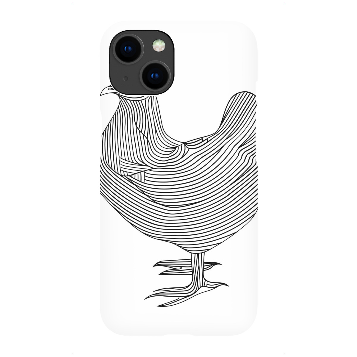 "Linienkunst Huhn"für iPhone - Premium-Case Handyhülle artboxONE