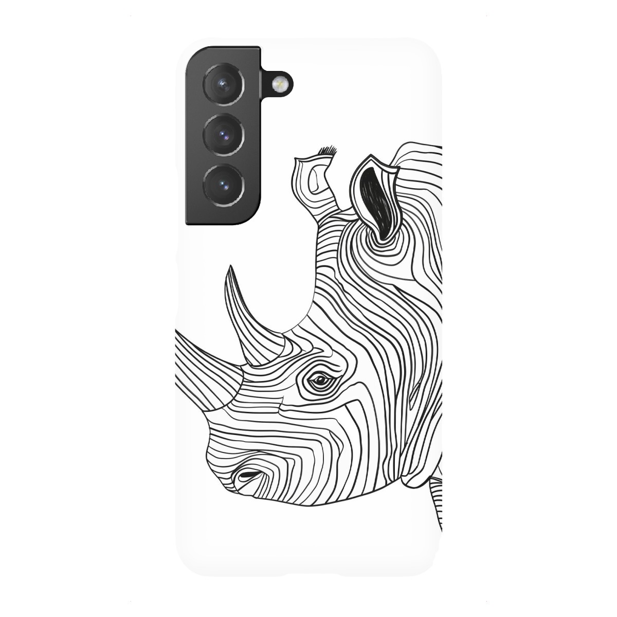 "Linienkunst Nashorn"für Samsung Galaxy - Premium-Case Handyhülle artboxONE
