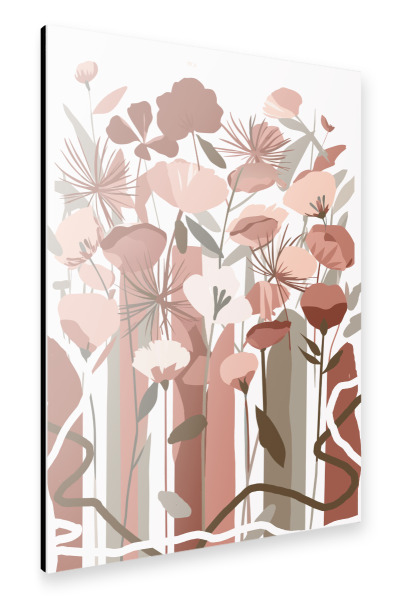 Alu-Dibond "Pink Flowers In A Vase" 30x20 cm artboxONE