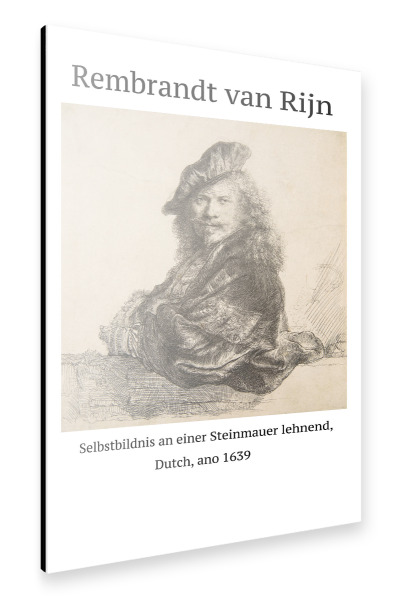 Alu-Dibond "Selbstbildnis Rembrandt" 30x20 cm artboxONE
