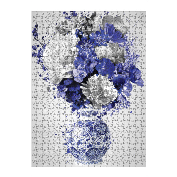 Puzzle Ravensburger "Blumenexplosion Delfts Blauw" artboxONE - Floral