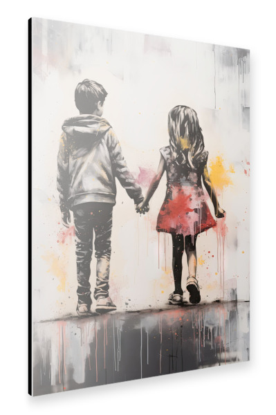 Alu-Dibond "Junge Liebe Streetstyle" 30x20 cm artboxONE