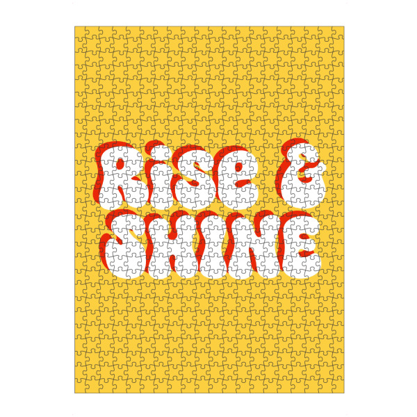artboxONE Puzzle "Rise and shine retro" artboxONE - Typografie,Für Kinder,Lustig