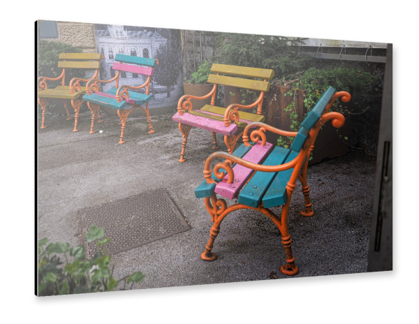 Alu-Dibond "Stuhlkunst" 30x20 cm artboxONE