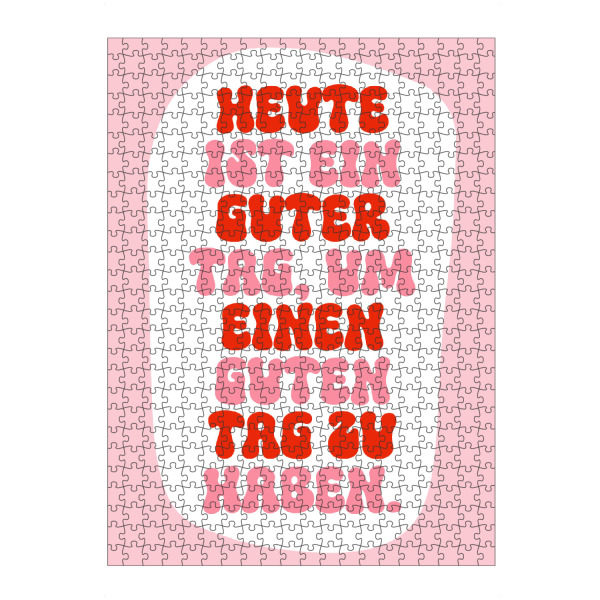 Puzzle Ravensburger "Ein guter Tag für einen guten Tag" artboxONE - Typografie,Für Kinder,Für Mama,Für Papa