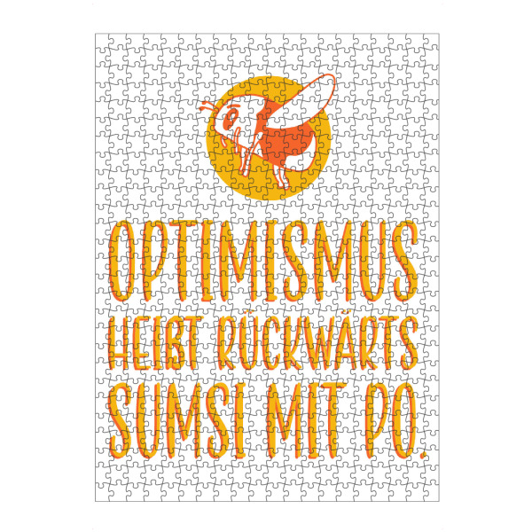 Puzzle Ravensburger "Optimismus - Gelb" artboxONE - Typografie,Natur,Für Papa,Lustig