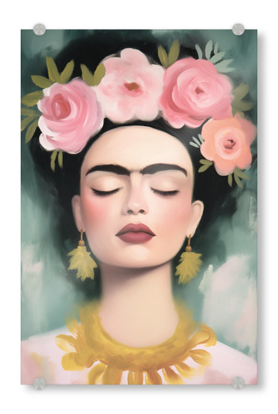 Acrylglasbild "Kahlo Dream Art" artboxONE - Floral,Menschen,Fashion