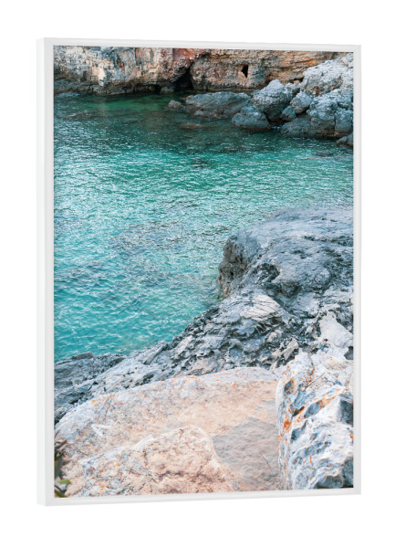 Poster mit weißem Rahmen "Der Weg zum Ozean - Kroatien" artboxONE - Reise / Strand und Meer
