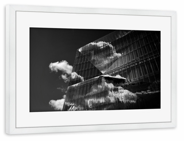 Poster mit Rahmen weiß "Cube berlin" artboxONE - Städte / Berlin,Architektur,Sport / Fußball