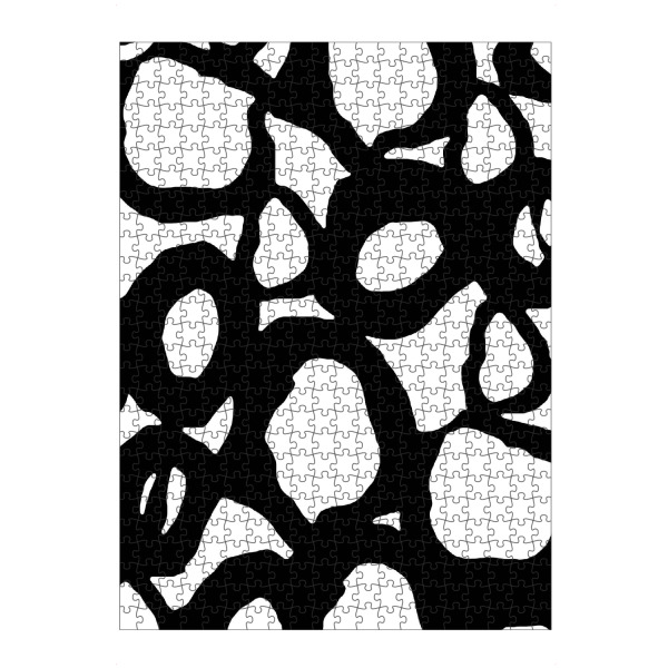 Puzzle Ravensburger "Turot" artboxONE - Abstrakt - Abstrakt,Malerei,Schwarz,Weiß,Organisch - Bild abstrakt