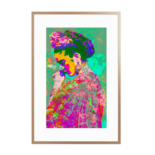 Frida neon pop art