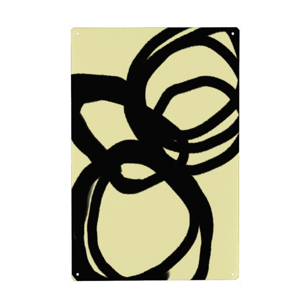 Metall Poster "Abstract lines black" artboxONE - Abstrakt - Abstract lines,Abstract,Movements,Composition,Modern,Contemporary art - Blechschild