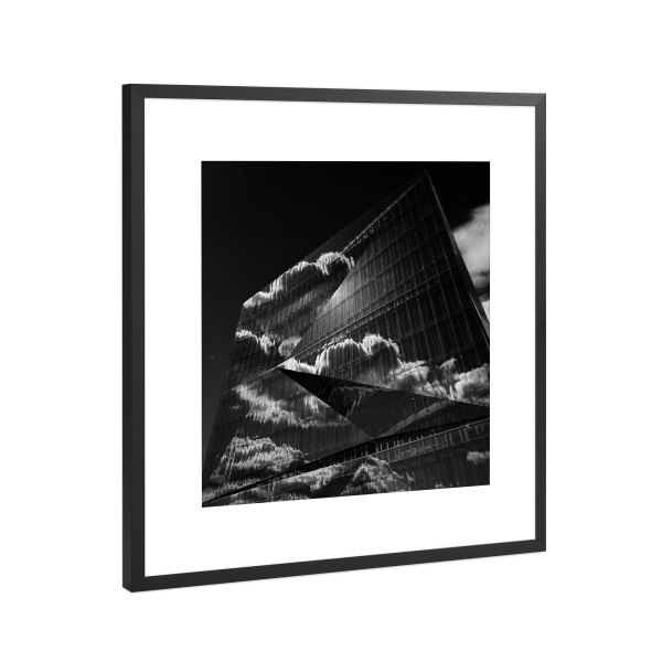 Poster mit Rahmen Schwarz (Metallic) "Berlin Architektur" artboxONE - Städte / Berlin,Schwarzweiß,Architektur