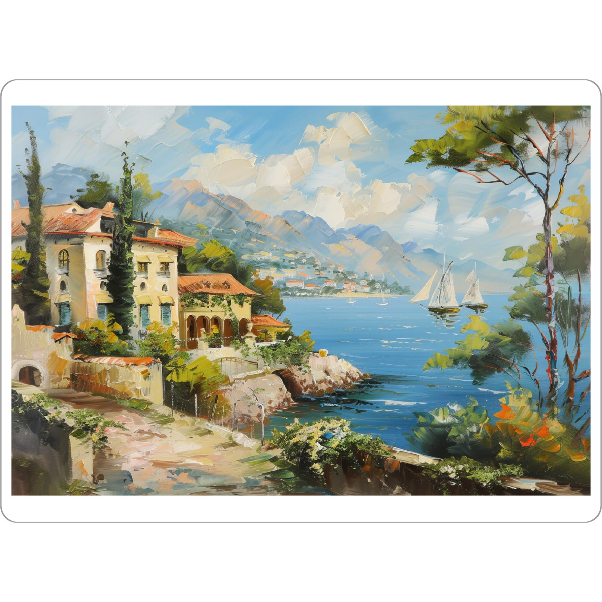 Tischset "Mittelmeerküste" artboxONE - Natur,Reise,Architektur - Mittelmeer,Meer,Landschaft,Natur - Bild mittelmeer