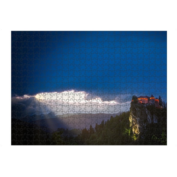 artboxONE Puzzle "Burg von Bled am Abend" artboxONE - Reise