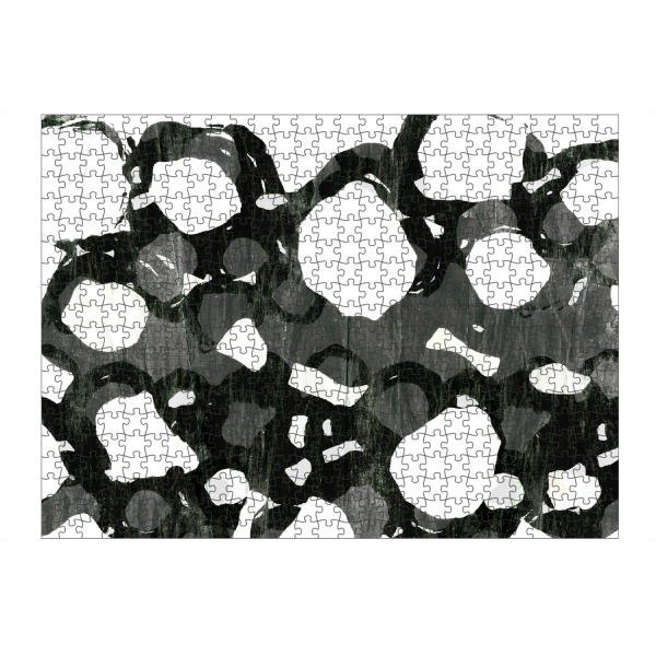 artboxONE Puzzle "Kaliko" artboxONE - Abstrakt - Abstrakt,Schwarzweiß,Malerei,Organisch - Bild abstrakt