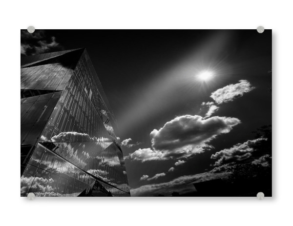 Acrylglasbild "Der Würfel in Berlin" artboxONE - Städte / Berlin,Schwarzweiß,Architektur - Würfel,Berlin,Architektur