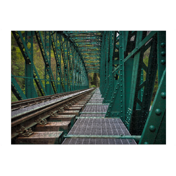 Puzzle Ravensburger "Eisenbahnbrücke" artboxONE - Reise,Architektur,Geometrie