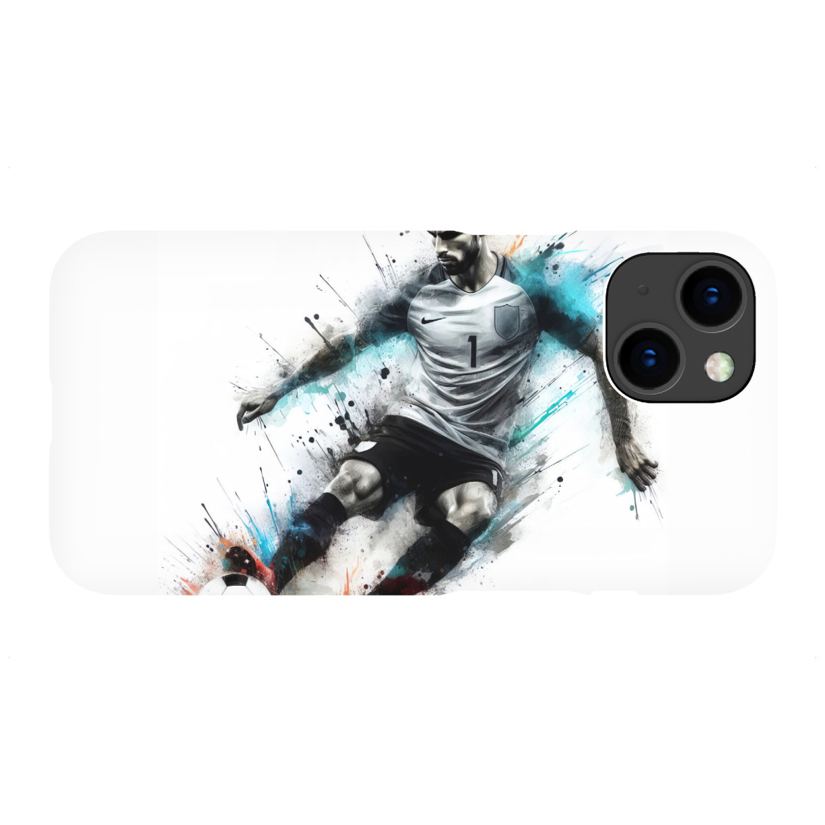 "Fußballspieler in Aquarell l"für iPhone - Premium-Case Handyhülle artboxONE