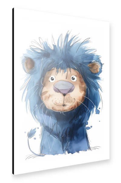 Alu-Dibond "Blauer Löwe" 75x50 cm artboxONE
