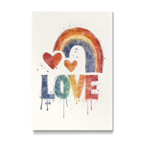 Galerie-Print "LOVE - RAINBOW" 75x50 cm artboxONE
