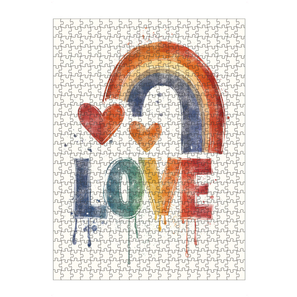 artboxONE Puzzle "LOVE - RAINBOW" artboxONE - Typografie,Liebe - Love,Liebe,Regenbogen,Pride,Typo,Typografie,Bunt,Herz - Bild love