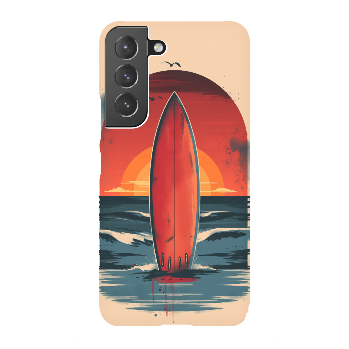 "Surfbrett im Sand"für Samsung Galaxy - Premium-Case Handyhülle artboxONE
