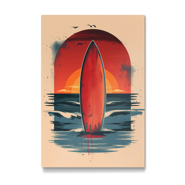 Galerie-Print "Surfbrett im Sand" 75x50 cm artboxONE