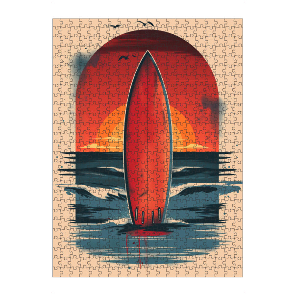 Puzzle Ravensburger "Surfbrett im Sand" artboxONE - Natur,Reise,Reise / Strand und Meer,Sport