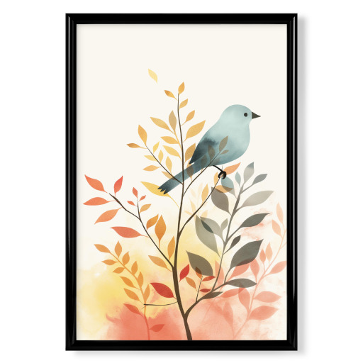 Vogel sitzt auf einem Ast
