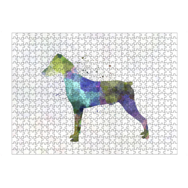Puzzle Ravensburger "Deutscher Pinscher im Aquarell" artboxONE - Tiere,Abstrakt - Hund,Haustier,Tier,Säugetier,Aquarell,Illustration,Abstrakt