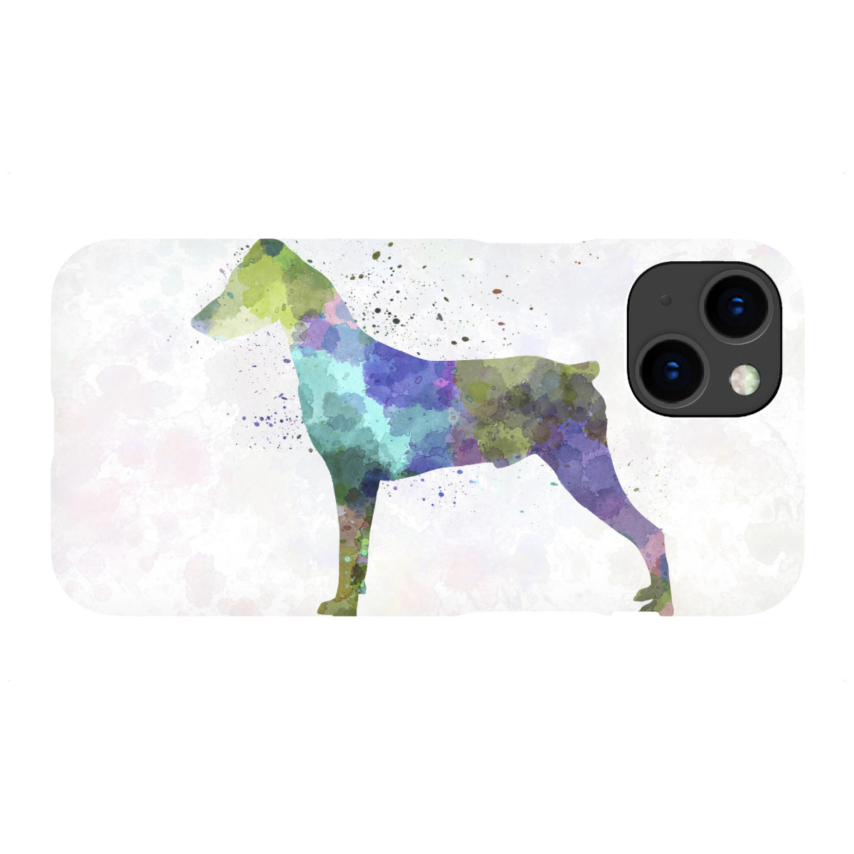 "Deutscher Pinscher im Aquarell"für iPhone - Premium-Case Handyhülle artboxONE