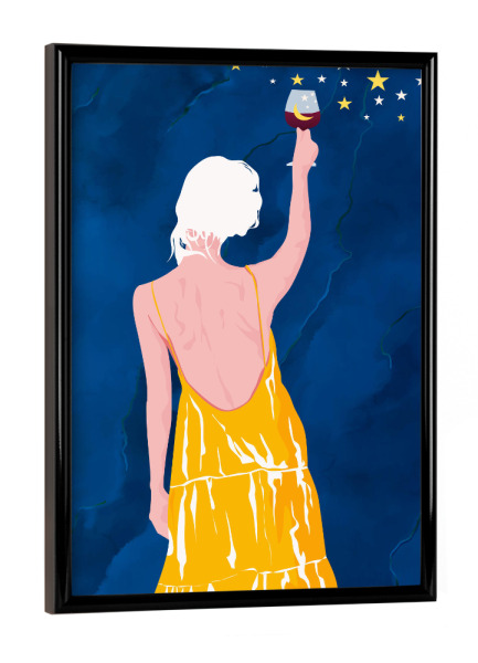 Poster mit schwarzem Rahmen "Schenk mir etwas Magie" artboxONE - Menschen