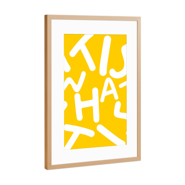 Poster mit Rahmen Kupfer "Es ist was es ist" artboxONE - Typografie