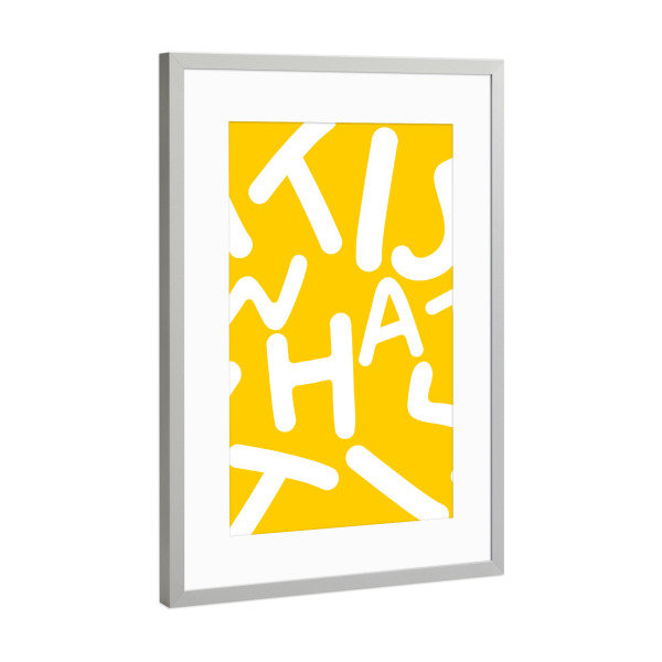 Poster mit Rahmen Silber "Es ist was es ist" artboxONE - Typografie