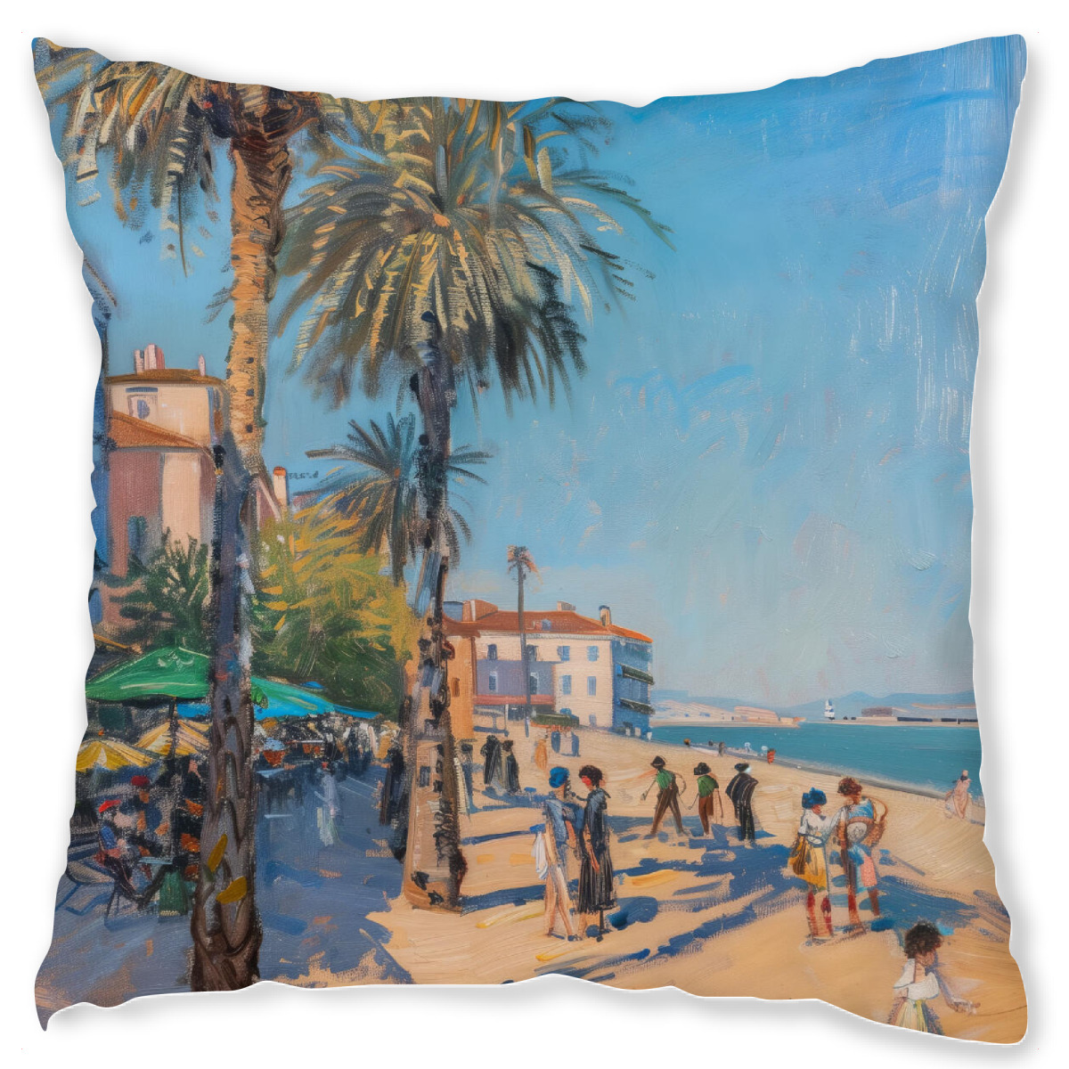 Design-Kissen "Ein sonniger Tag am Meer" artboxONE - Natur,Architektur,Reise / Strand und Meer - Meer,Strand,Summer,Palme