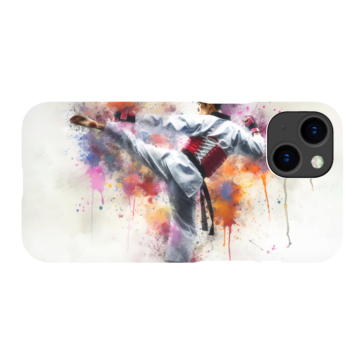 "Karate-Kampfkunst in Aquarell"für iPhone - Premium-Case Handyhülle artboxONE