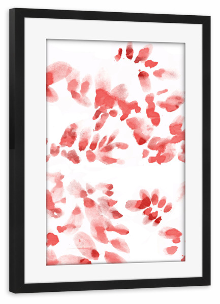 Poster mit Rahmen schwarz "Rosen Blume" artboxONE - Abstrakt - Aquarell,Bio,Blumen,Rose,Abstrakt