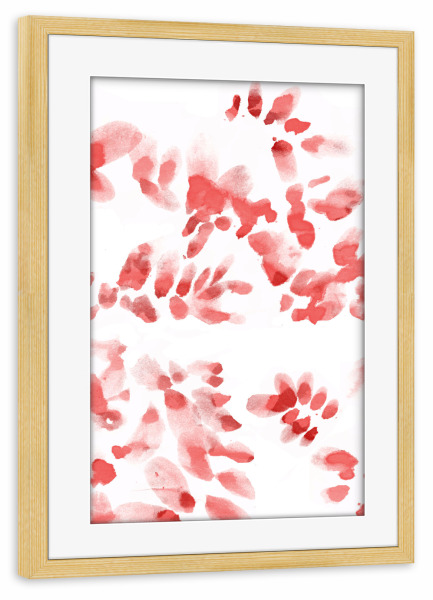 Poster mit Rahmen kiefer "Rosen Blume" artboxONE - Abstrakt - Aquarell,Bio,Blumen,Rose,Abstrakt