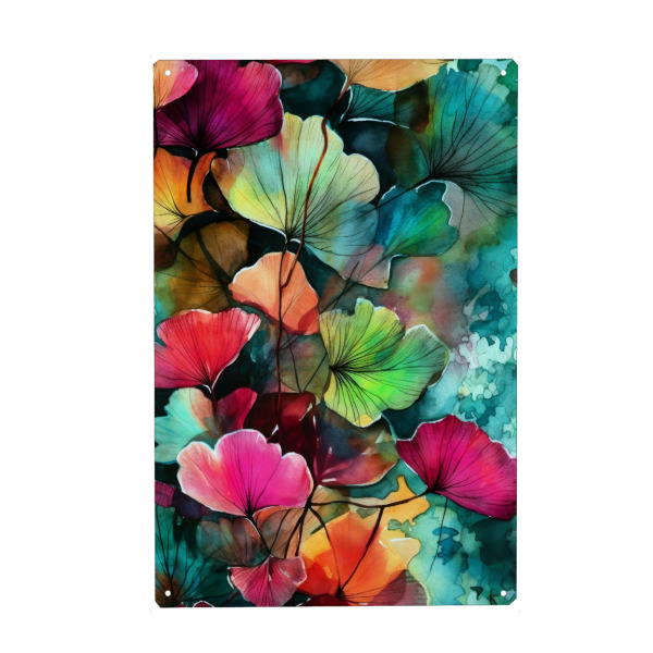 Holzbild "Ginko Biloba P" artboxONE - Natur,Floral - Ginkgo,Biloba,Ginkgo biloba,Baum,Wald,Blätter,Natur
