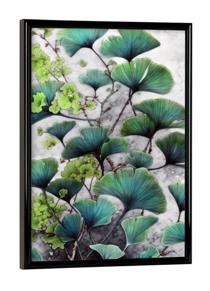 Poster mit schwarzem Rahmen "Ginko Biloba R" artboxONE - Natur,Floral - Ginkgo,Biloba,Ginkgo biloba,Baum,Wald,Blätter,Natur