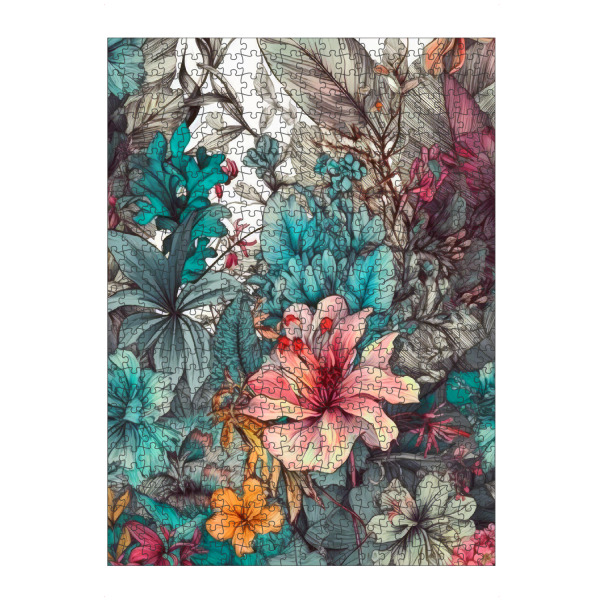 artboxONE Puzzle "Wiese voller Blumen AA" artboxONE - Natur,Floral - Wiese,Natur,Blumen,Blumen,Botanische,Blätter,Blatt,Blumen,Kräuter