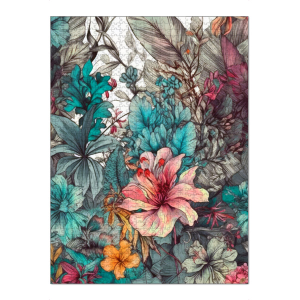 Puzzle Ravensburger "Wiese voller Blumen AA" artboxONE - Natur,Floral - Wiese,Natur,Blumen,Blumen,Botanische,Blätter,Blatt,Blumen,Kräuter