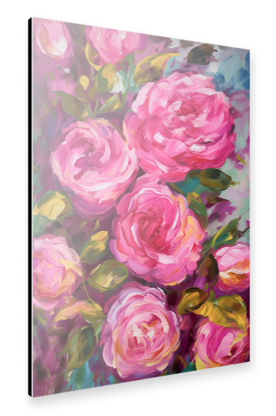 Alu-Dibond "Pinke Wildrosen" 75x50 cm artboxONE