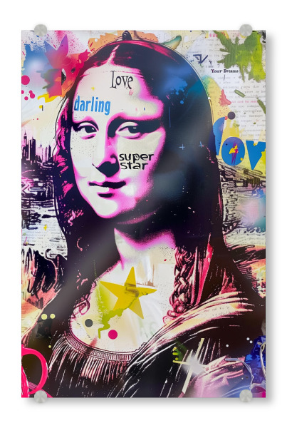 Acrylglasbild "Mona Lisa Street-Art" artboxONE - Abstrakt,Menschen,Fashion