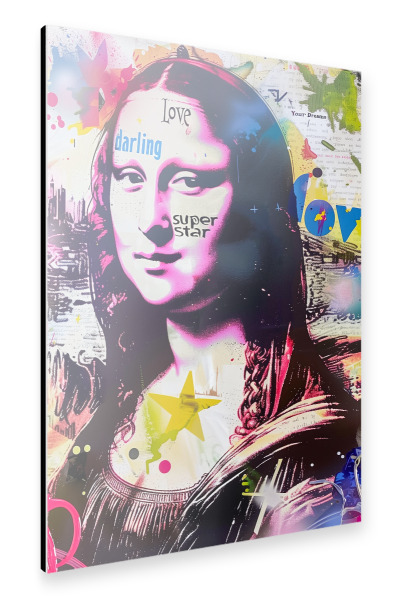 Alu-Dibond "Mona Lisa Street-Art" 30x20 cm artboxONE