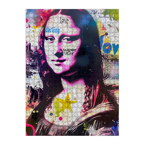 Puzzle Ravensburger "Mona Lisa Street-Art" artboxONE - Abstrakt,Menschen,Fashion