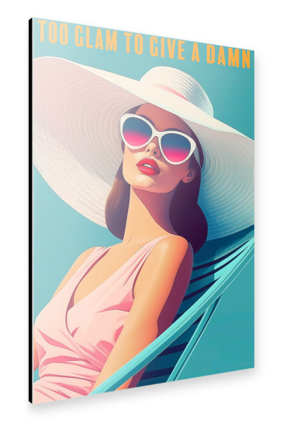 Alu-Dibond "1950 Hollywood Pool Glam" 75x50 cm artboxONE