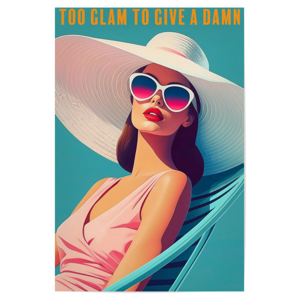 Poster 30x20 cm "1950 Hollywood Pool Glam" artboxONE - Typografie,Menschen,Reise / Strand und Meer,Lustig
