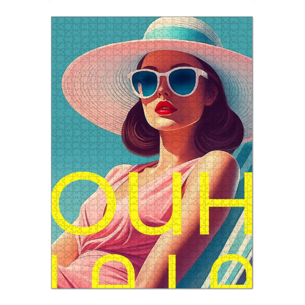 Puzzle Ravensburger "OUH LA LA" artboxONE - Typografie,Menschen,Reise / Strand und Meer,Liebe,Lustig